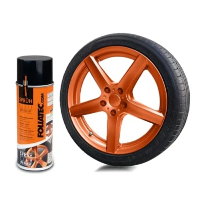 Abbildung von FOLIATEC Sprühfolie Auto Felgenfolie Sprüh Lack Spraydose Abziehbar, Gute Deckkraft, kupfer metallic matt, 1x 400ml