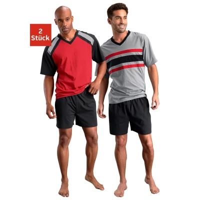 Abbildung von le jogger Shorty, (Packung, 4 tlg., 2 Stück), mit kontrastfarbigen Einsätzen