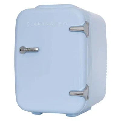 Abbildung von Flamingueo Mini Kühlschrank Klein 4L, 12V/220V, Fridge, Skincare, Funktion Kühlen und Heizen, Kleine Kühlschränke, Small Fridge