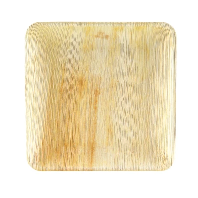 Abbildung von 25 Teller Palmblatt quadratisch 18 x cm