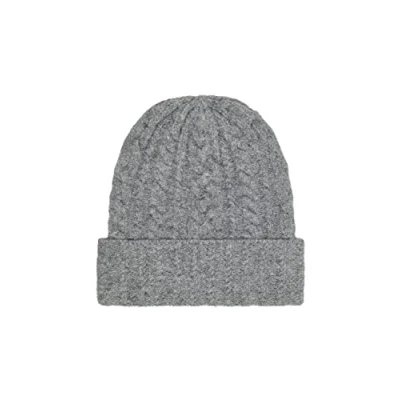 Abbildung von ONLY Damen Onlsally Life Cable Lurex Knit Beanieacc M tze, Light Grey Melange/Detail:WITH SILVER LUREX, Einheitsgröße EU