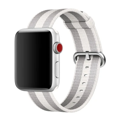 Abbildung von Apple gewebtes Nylon Watch 38mm / 40mm 41mm Weiß MQVH2ZM/A