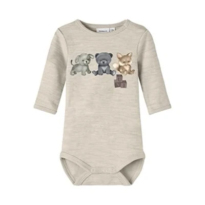 Abbildung von NAME IT Unisex NBNWUP Wool/CO LS XXIII Body, Peyote Melange, 80
