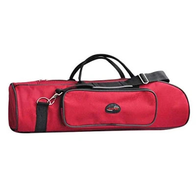 Abbildung von Professionelle Trompete Gigbag 600D wasserdichtes Oxford Gewebe, weiche Tragetasche, Schaumstoff Baumwolle, gepolstert mit verstellbarem Schultergurt, 4 Farben Rot
