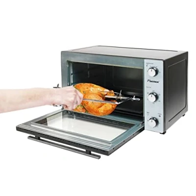 Abbildung von bestron Minibackofen &quot;2 in 1 Gerät&quot;, mit Drehspieß, 1500 W, Edelstahl, Schwarz