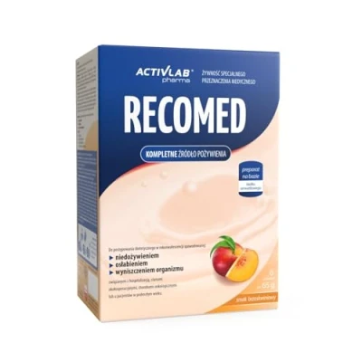 Abbildung von ActivLab Pharma RecoMed, Nährstoffpräparat, Pfirsich, 65 g x 6 Beutel