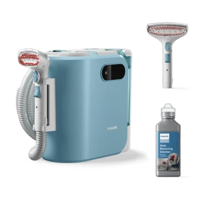 Abbildung von Philips Wasch Sauger &quot;XW3193/11 3000 Series mit 2 Bürsten unterschiedlicher Größe&quot;, reinigt zahlreiche weiche Oberflächen, kompakt; Blau / Seidenweiß