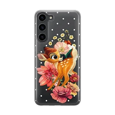 Abbildung von ERT Group Handyhülle für Samsung S23 Original und offiziell Lizenziertes Disney Muster Bambi 014 optimal an die Form des Handy angepasst, teilweise transparent