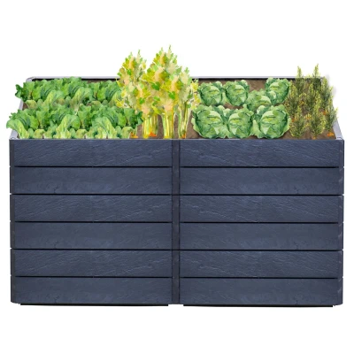 Abbildung von ERGO QUADRO 2 L 75 Hochbeet Stone, inkl. Wassersparsystem
