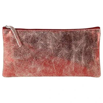 Abbildung von Clairefontaine 410069C Schlampermäppchen Ruby aus Wildleder Flach, 11 x 22cm, 1 Stück, Rot glänzend