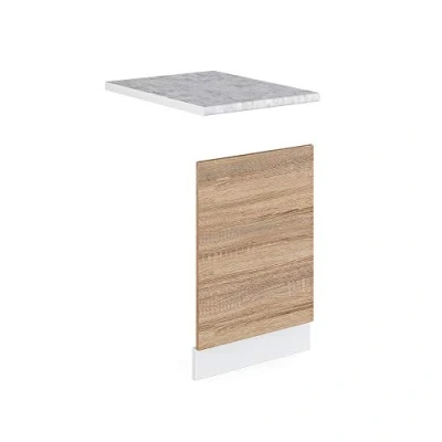 Abbildung von Vicco Frontblende R Line, Sonoma/Weiß, 45 cm, AP Marmor