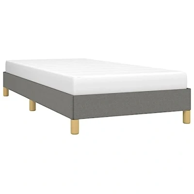 Abbildung von vidaXL Polsterbett Bett Einzelbett Bettgestell Bettrahmen Lattenrost Stoffbett Schlafzimmerbett Schlafzimmermöbel Dunkelgrau 80x200cm Stoff