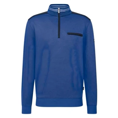 Abbildung von bugatti Herren Sweatshirt Troyer Brusttasche Baumwolle