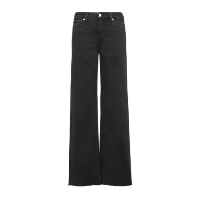 Abbildung von QS MID RISE WIDE LEG Jeans Straight Leg, Damen, Größe: 42x30, Schwarz