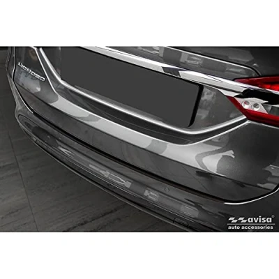 Abbildung von Avisa Schwarz Edelstahl Heckstoßstangenschutz kompatibel mit Ford Mondeo V Hatchback/Limousine 2014 2019 &amp; FL &#039;Ribs&#039;