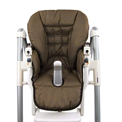 Abbildung von BAMBINIWELT Sitzkissen Ersatzbezug Bezug kompatibel mit Peg Perego Prima Pappa Diner MELIERT (braun meliert)