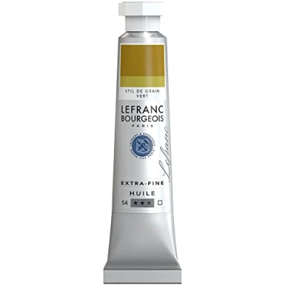 Abbildung von Lefranc Bourgeois 404991 extra feine Ölfarbe in Künstlerqualität aus hochwertigen Pigmenten, lebendige Farben, hohe Lichtechtheit, 20ml Tube Strukturiertes Grün