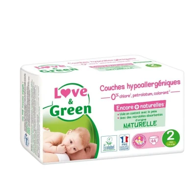 Abbildung von Love &amp; Green Hypoallergene Windeln, 44 Größe 2 (3 6 kg)