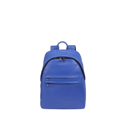 Abbildung von DUDU Damen und Herren Lederrucksack für PCs bis zu 15,6“ MacBook 16 Zoll, Reiserucksack 20 Liter, Rucksack Arbeit Büro mit elegantem essentiellem Design Kornblume