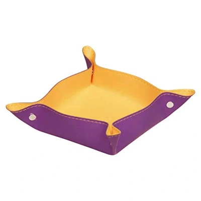 Abbildung von Rhodia 318950C Umkehrbare Ablage (12 x 12 4,5 cm, Kunstleder, mit 4 Magneten, elegant und praktisch, ideal für Ihre Organisation) 1 Stück, violett