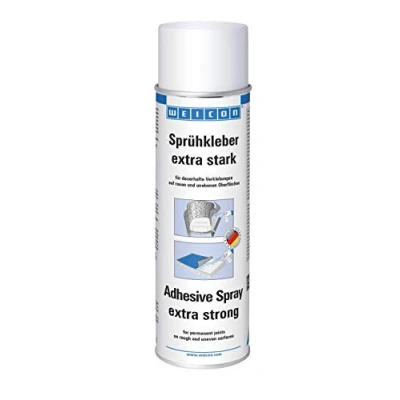 Abbildung von WEICON Sprühkleber extra stark 500 ml, transparentes Klebespray, für Filz, Schaumstoff, Leder, Teppich, Gummi, Holz