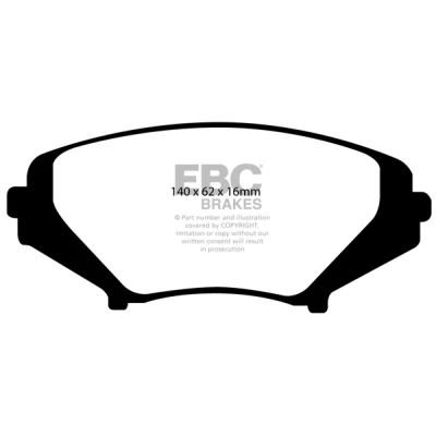Abbildung von Bremsbelagsatz EBC BRAKES Yellow Stuff DP41665R, Vorne