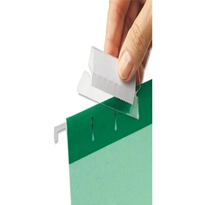 Abbildung von Esselte 94613 Classic Ersatzetiketten für Hängemappen, 50 mm, weiß, 100 Stück
