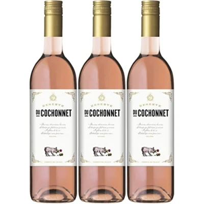 Abbildung von Réserve du Cochonnet Rosé Pays d&#039; Oc Rosewein veganer Wein trocken IGP Frankreich I Versanel Paket (3 Flaschen)