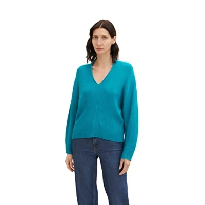 Abbildung von TOM TAILOR Damen Strickpullover 1034047, 30014 Teal Blue, L