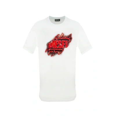 Abbildung von Diesel Tshirt print, Herren, Größe: Large, Bianco