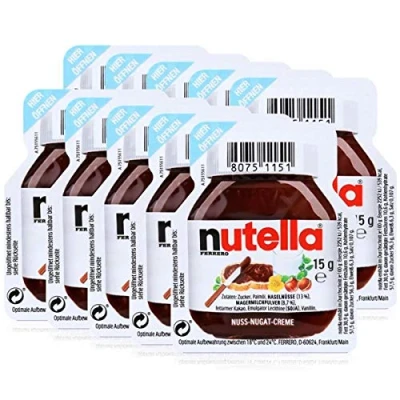 Abbildung von 10x Ferrero Nutella Nuss Nougat Creme Brotaufstrich Portionspackung 15g