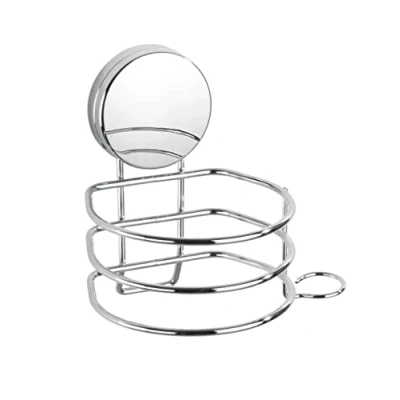 Abbildung von WENKO Föhnhalter Halter Föhn Haartrocknerhalter, (Spar Set, 1 tlg., praktisch verchromt, rückstandslos entfernbar)