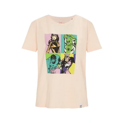 Abbildung von Re:Covered POP ART Portrait Tshirt print, Damen, Größe: Small, Pink