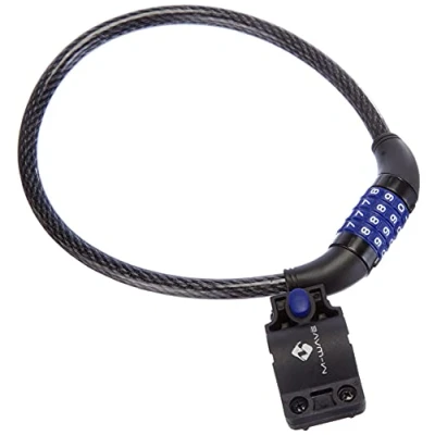 Abbildung von M Wave Kabelschloss Zahlenschloss Clip On Halter Ø 12 x 600 mm transparent