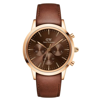 Abbildung von Daniel Wellington Iconic 42 ST Mawes Amber Chronograph Rose goldcoloured, Größe: 42, gold coloured