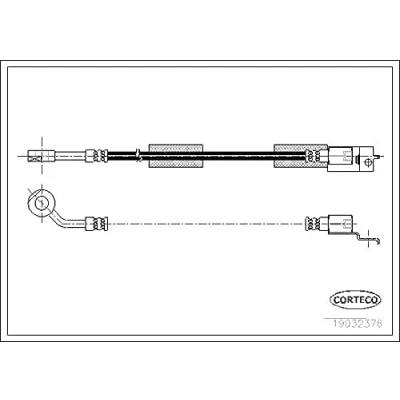 Abbildung von CORTECO 19032376 Bremsschläuche Vorderachse links 410 JEEP: Cherokee II, WRANGLER 2, Grand I