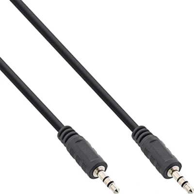 Abbildung von InLine 99932E Klinke Kabel, 3,5mm Stecker / Stecker, Stereo, 0,3m