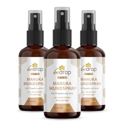 Abbildung von bedrop Propolis Halsspray mit Manuka Honig &amp; Anis, Spray echtem Imker Qualität (3x 30ml Set)