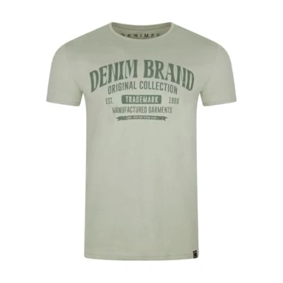 Abbildung von DENIMFY Tshirt Herren Baumwolle Regular Fit DFNuri Rundhals Kurzarm Sommer Tee Shirt Logoprint, Größe:5XL, Farben:Iceberg Green (FDY)