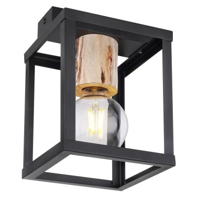 Abbildung von Lighting HAGAR Deckenleuchte Metall schwarz matt, 1x E27