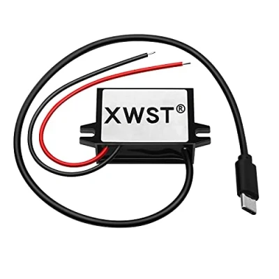 Abbildung von DC 8V 40V 12V 24V auf 5V Spannungswandler Type C 3A 15W Wandler Adapter Anschluss für Auto Motorrad Fahrrad E Bike Stromrichter Ladegerät Buck Converter