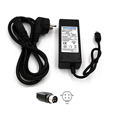 Abbildung von TOP CHARGEUR * Netzteil Netzadapter Ladekabel Ladegerät 12V 5V 2A 4 Pin für Festplatte LaCie Design by FA Porsche inklusive Kabel Sektor