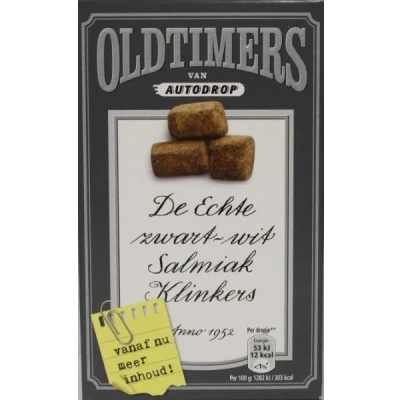 Abbildung von Oldtimers De Echte zwart wit Salmiak Klinkers 235g Holland lakritze