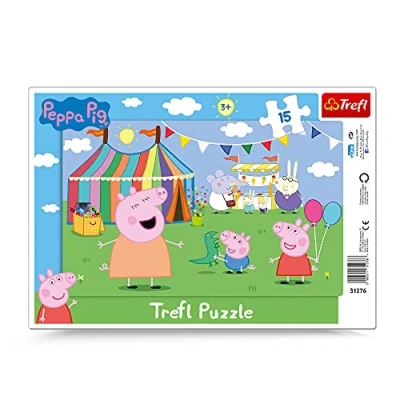 Abbildung von TREFL Rahmenpuzzle Peppa Pig 15 Teile bunt für Kinder ab 3 Jahren