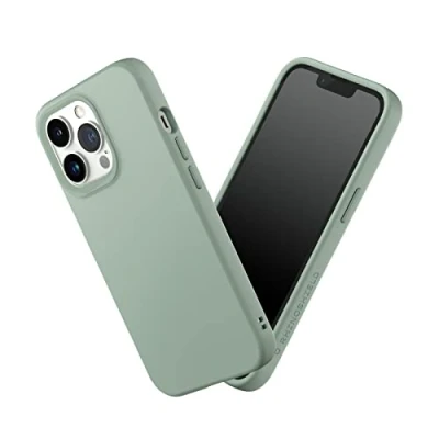 Abbildung von RHINOSHIELD Case kompatibel mit [iPhone 13 Pro] SolidSuit Stoßdämpfende &amp; schlanke Schutzhülle Premium Finish 3.5 Meter Fallschutz Austauschbare Kamera Ringe Salbeigrün