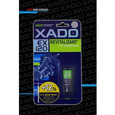 Abbildung von XADO EX120 FÜR SCHALTGETRIEBE 9 ml für Reparatur und Verschleißschutz Universelle Anwendung in manuellen sequenziellen Getrieben, Verteilergetrieben Achsen Reduzierte Unebenheiten