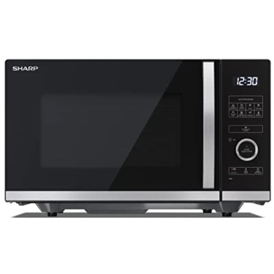 Abbildung von SHARP QS254AEB Mikrowelle (Mikrowelle: 900W, 10 Leistungsstufen, Auftaufunktion, Abmessungen: 490x288x395cm), schwarz