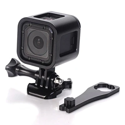 Abbildung von Aluminium Rahmen für GoPro hero4 Session, CNC Legierung massiv Schutzhülle Skelett mit Schraube und Schlüssel Hero 4 Session