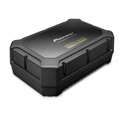 Abbildung von Pioneer TS WX400DA Class D Aktivsubwoofer mit digitaler Bassregelung für tiefedynamische Bässe (250 W), 2 frei wählbare Bassmodi, schwarz, 300 x 100 200 mm