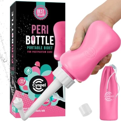 Abbildung von Cynpel Mobiles Bidet Tragbares 350 ml Intimdusche Peri Flasche Rosa